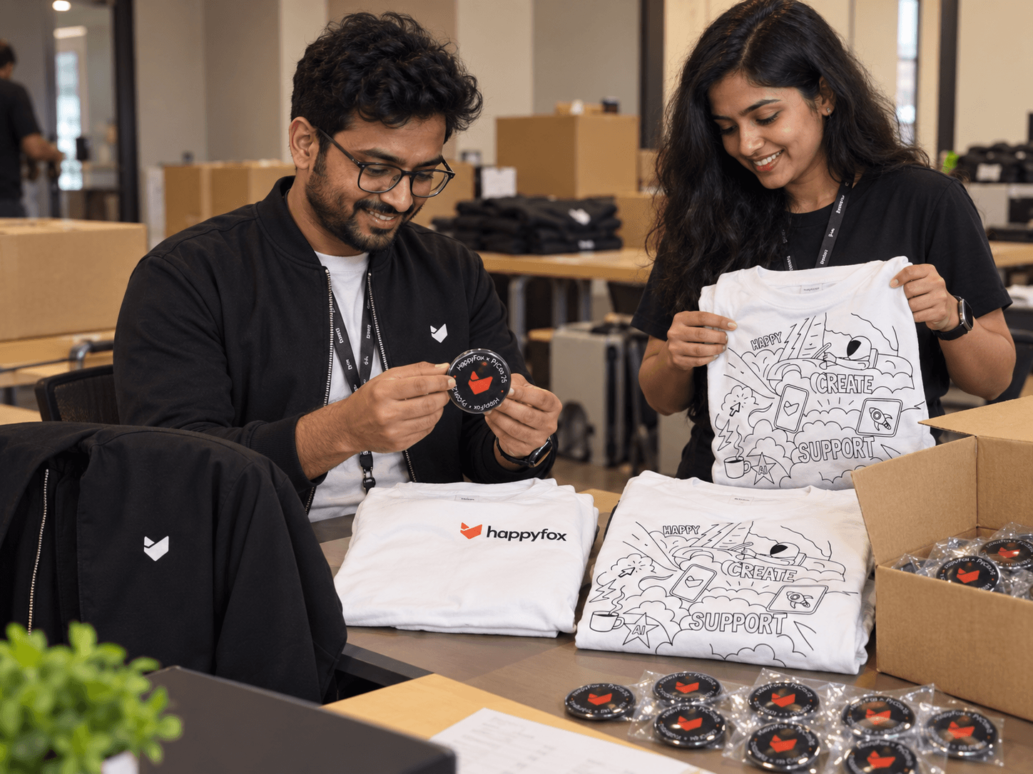PyCon 2025 HappyFox merchandise